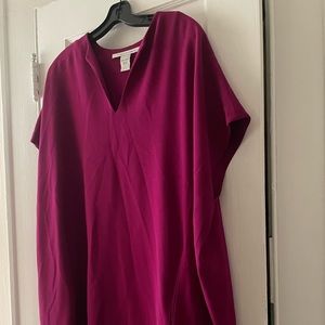 Mauve pink shift mini dress